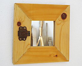 Mirror pine with bolt